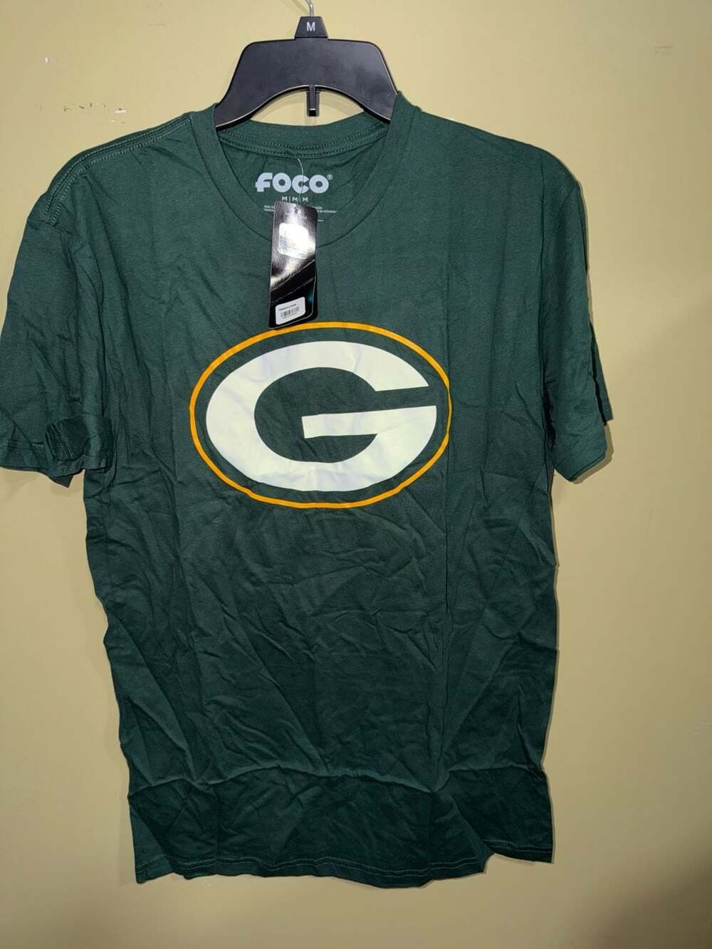 Green Bay Packers FOCO Small Short-Sleeve T-Shirt Solid Green Cotton